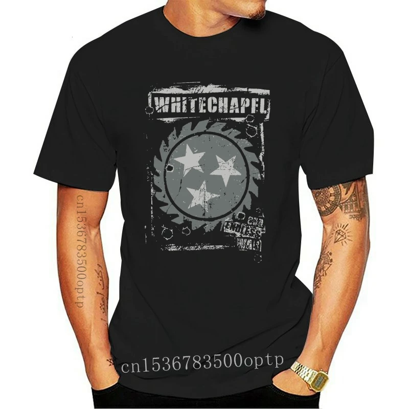 

2022 Brand Cotton Men Clothing Male Slim Fit T Shirt Whitechapel Men'S Backfire T Shirt Black