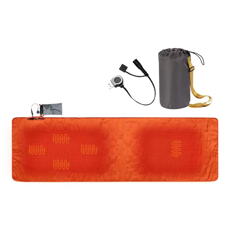 

Electric Heated Seat Cushion USB Powered Heated Sleeping Bag Pad 5 Heating Zones Large Healing Area Adjustable Temperature