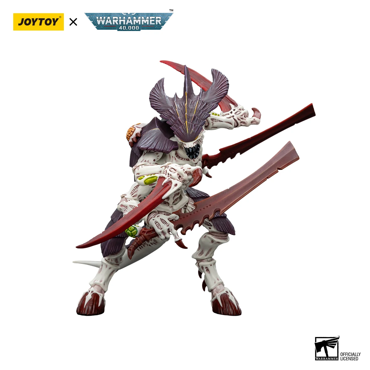 Фото JOYTOY Warhammer 40k 1/18 Фигурки Tyranids Улей Флот Левиафан Тиранид Воин с костяными словами №2