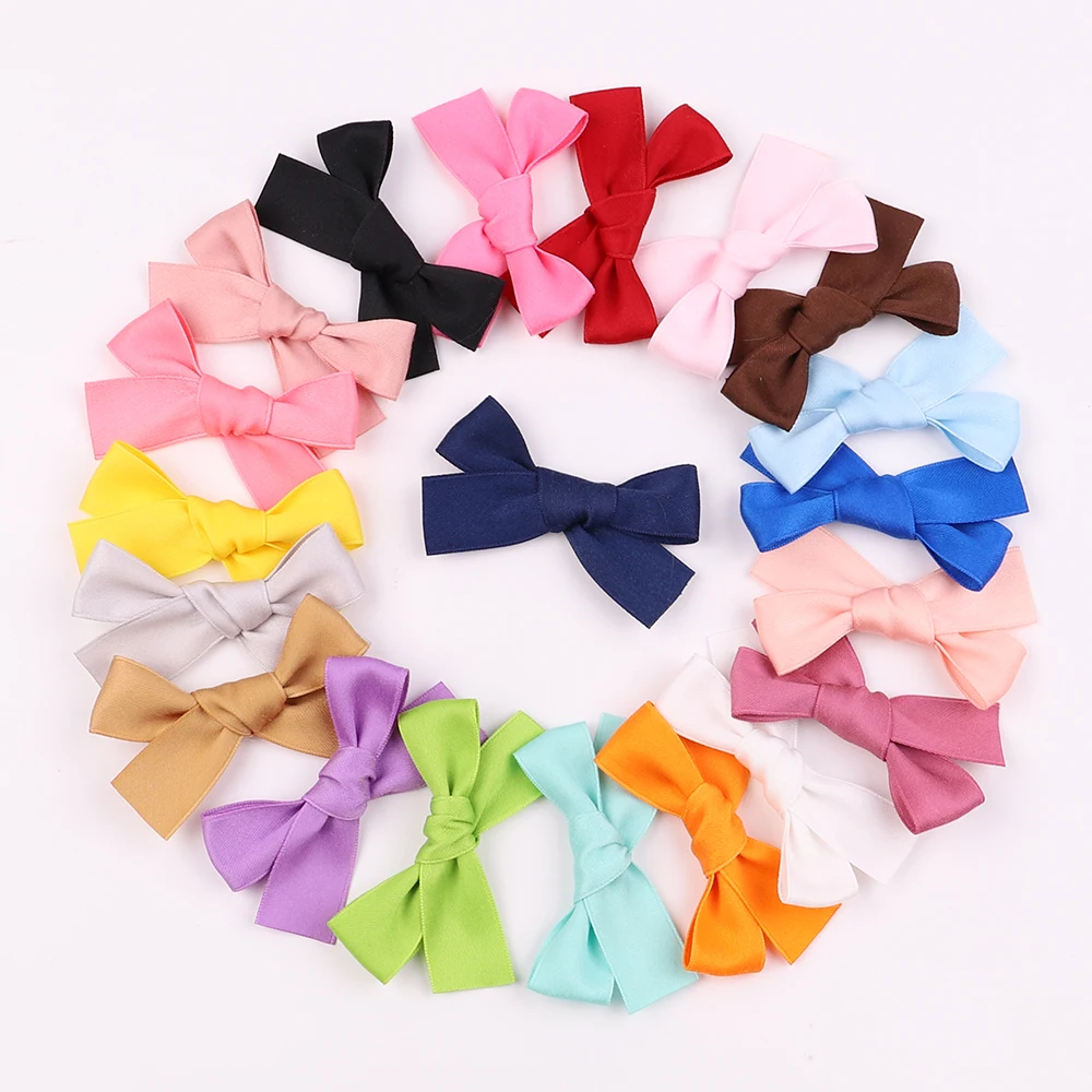 

1Piece 3'' Solid Color Ribbon Bows Hair Clips For Baby Girls Bowknot Hairpins Barrettes Headwear Kids Hair Accessories Wholesale