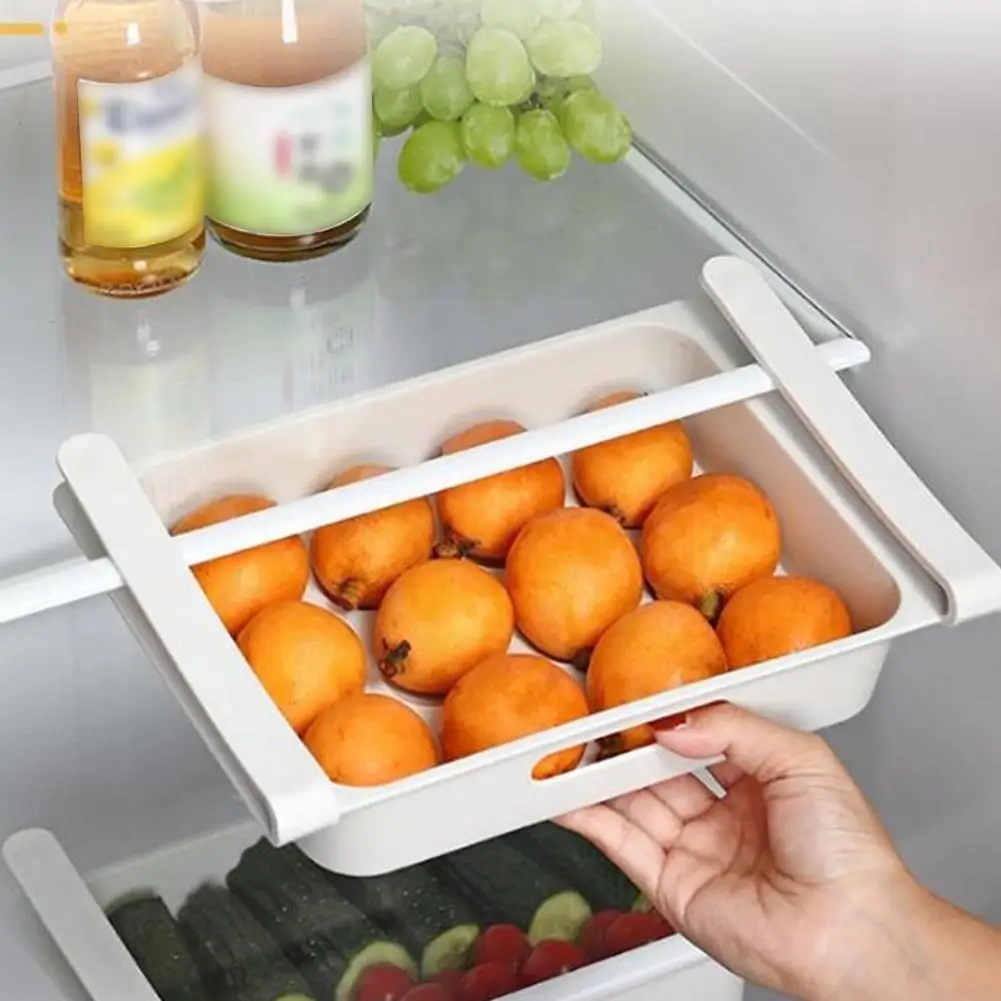 

Hanging Kitchen Organizer Refrigerator Egg Fruit Storage Shelf Food Fridge Kitchen Box Drawer Type Organizer Crisper Access F3M2