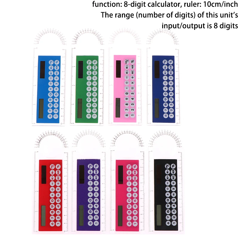 

Multifunctional Calculator Transparent With Magnifying Glass Measureable Angle Ruler Calculator Mini Color Sewing Ruler Access