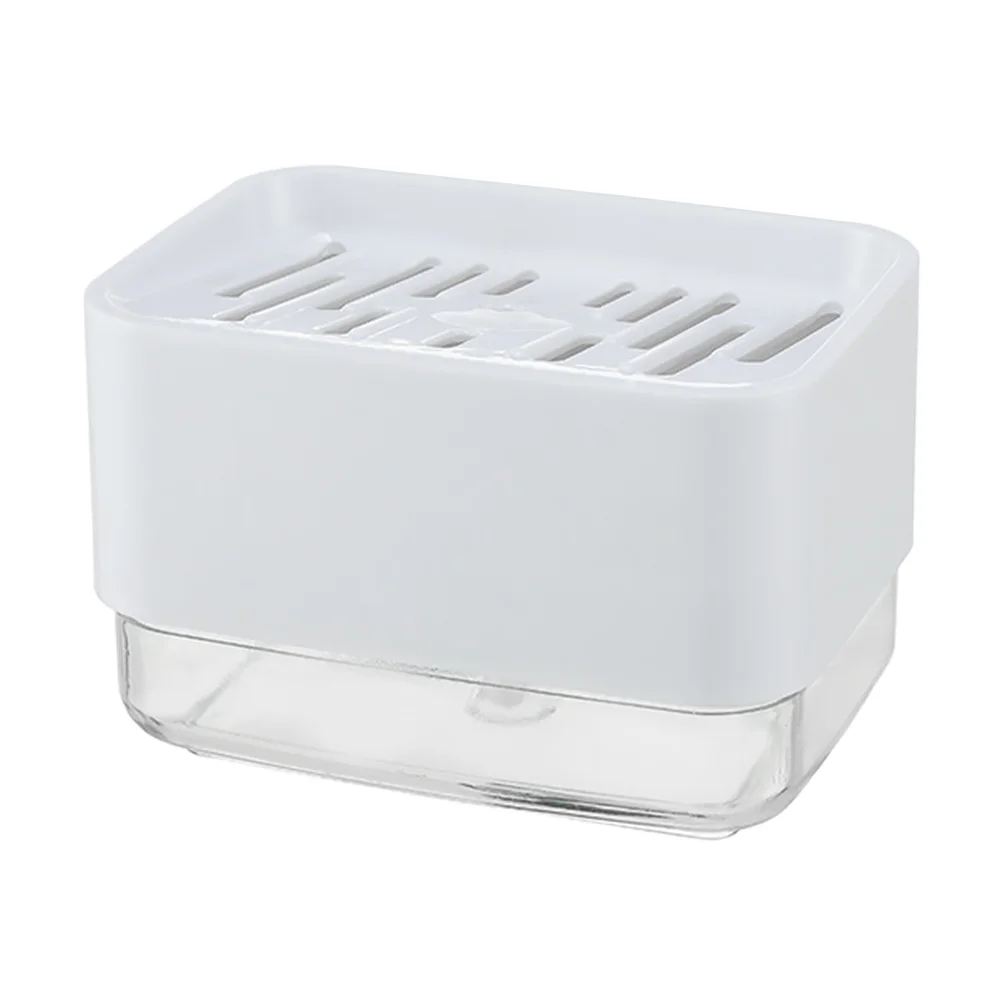 

Soap Dispenser Dish Sponge Kitchen Holder Sink Pump Press Countertop Washing Liquid Dishwashinghand Organizer Foaming Dispensing
