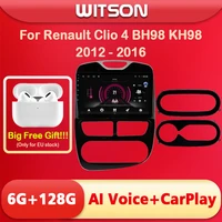 witson ai voice android 11 gps car dvd player for renault clio 4 2012 2016 touch screen video 2din wireless carplay 4g modem