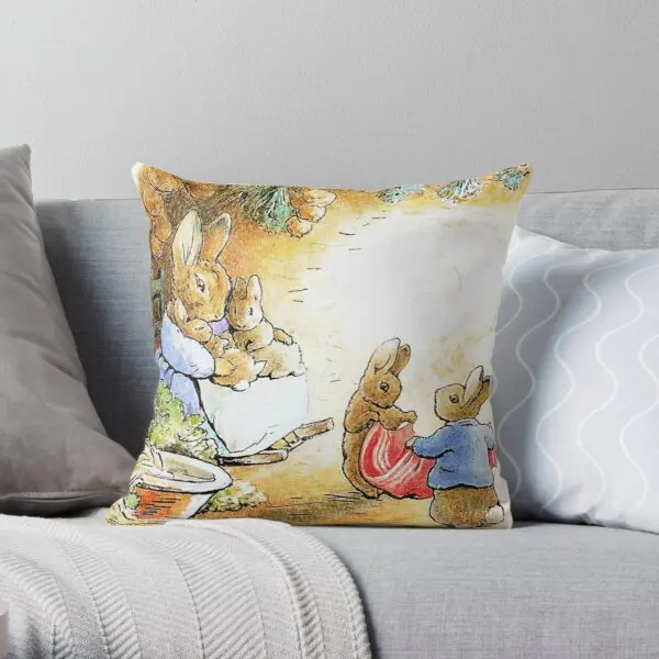 

Benjamin Bunny At Home наволочка с принтом Беатрикс Поттера декоративная офисная мягкая модная Наволочка на талию подушки для автомобиля не входят в ...