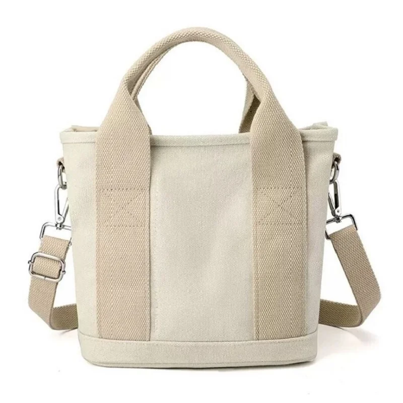 High quality portable canvas women's one shoulder bucket bag women's crossbody bag designer travel shopping bag mainly for women