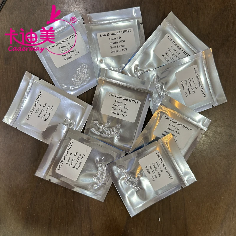 CADERMAY круглая форма Meele DEFG VS1 VS-SI Clarity 3 мм HPHT выращенный в лаборатории бриллиант