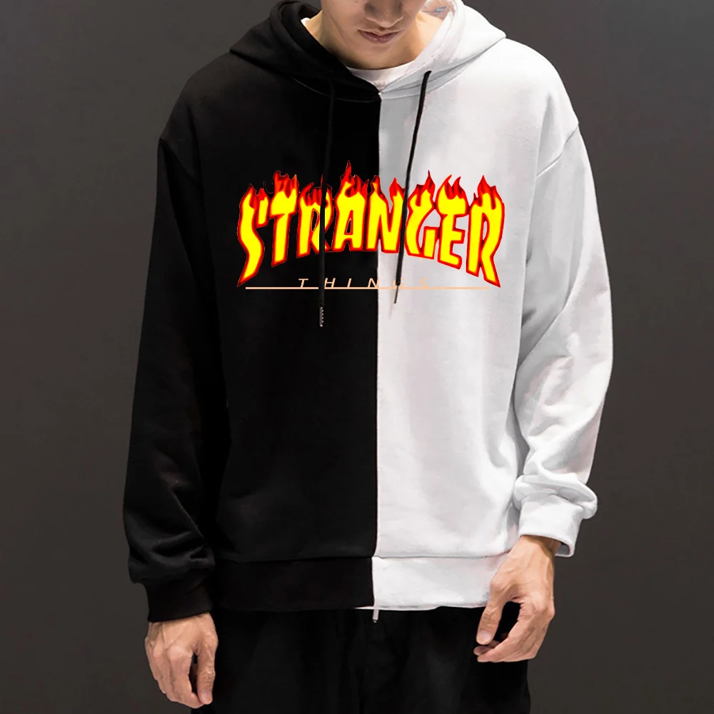 

Stranger Things 4 Hellfire Club Hoodies Print Sweatshirts Cosplay Patchwork Hoodie Fashion Pullovers Hoody Harajuku unisex