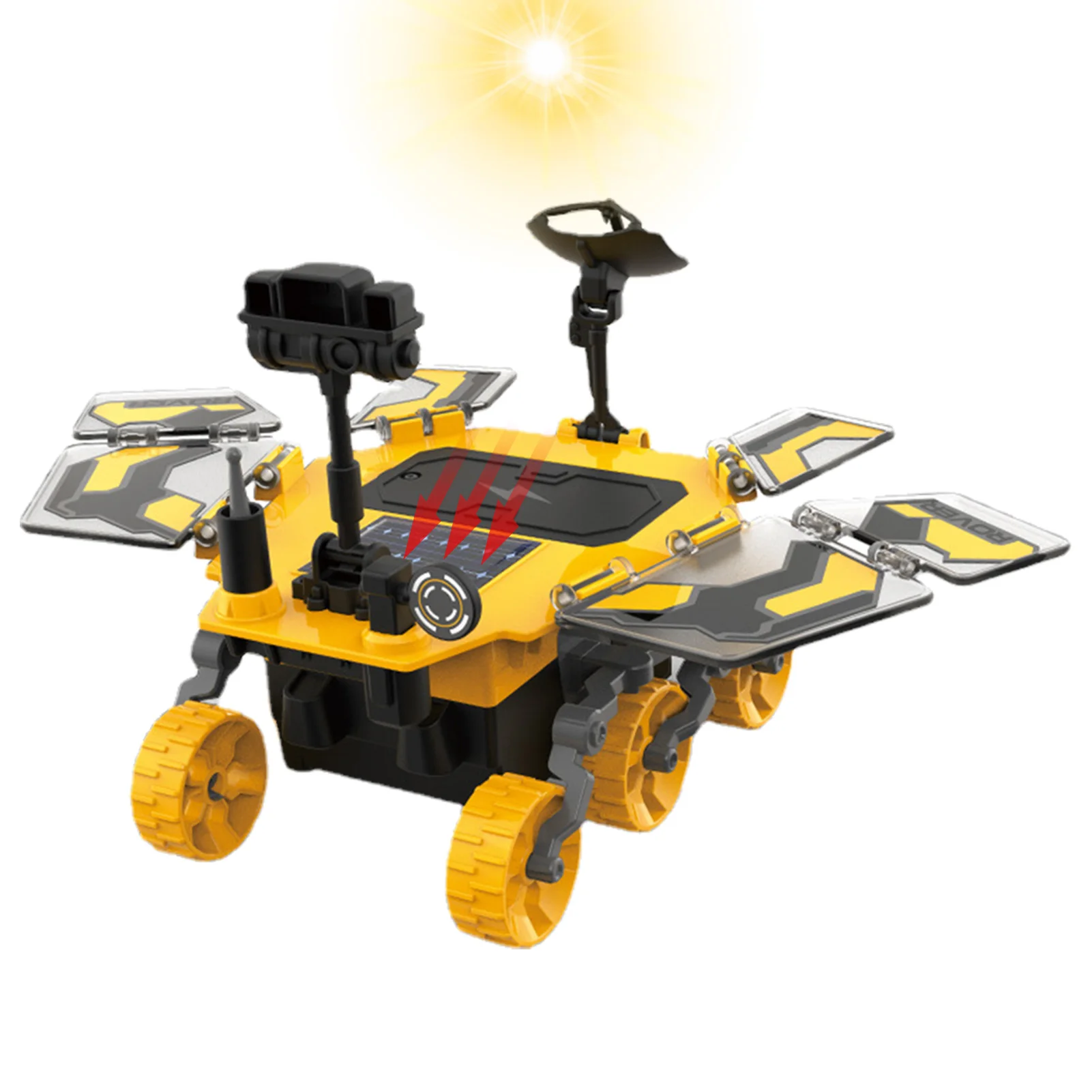 

Robot Kit Robot Building Kit Solar And Battery Powered Dual Drive Motor Assembled Mars Rover Kids Science Kits Age 7-14 Exclude