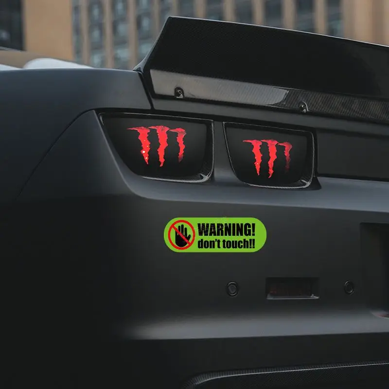

Warning Don't Touch Sticker Reflective Vinyl Warning Lable Car Sticker Bumper Bike Decals For Vans Motorcycle Lap Window 2022