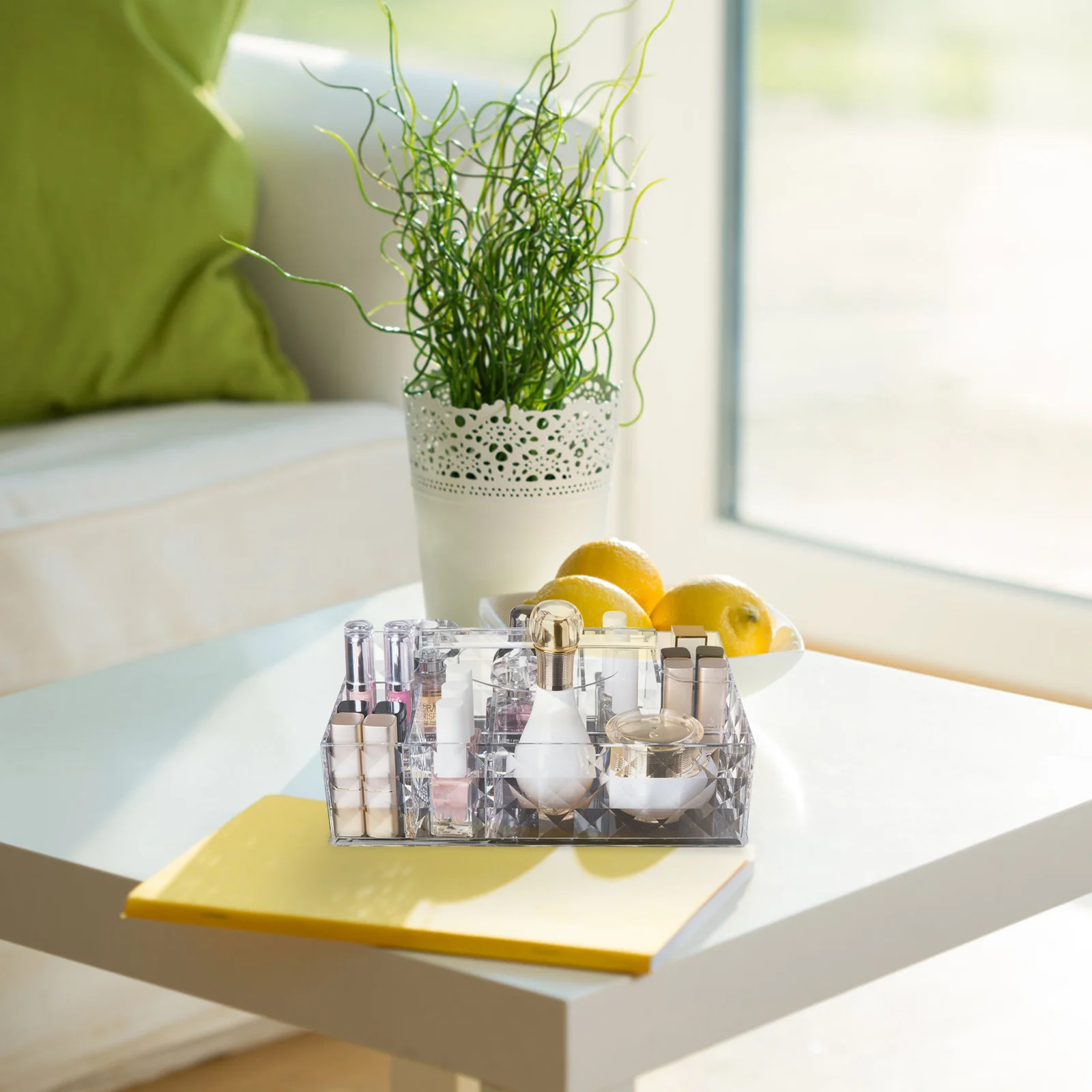 Ящик для хранения домашний чехол органайзер макияжа держатель настольный