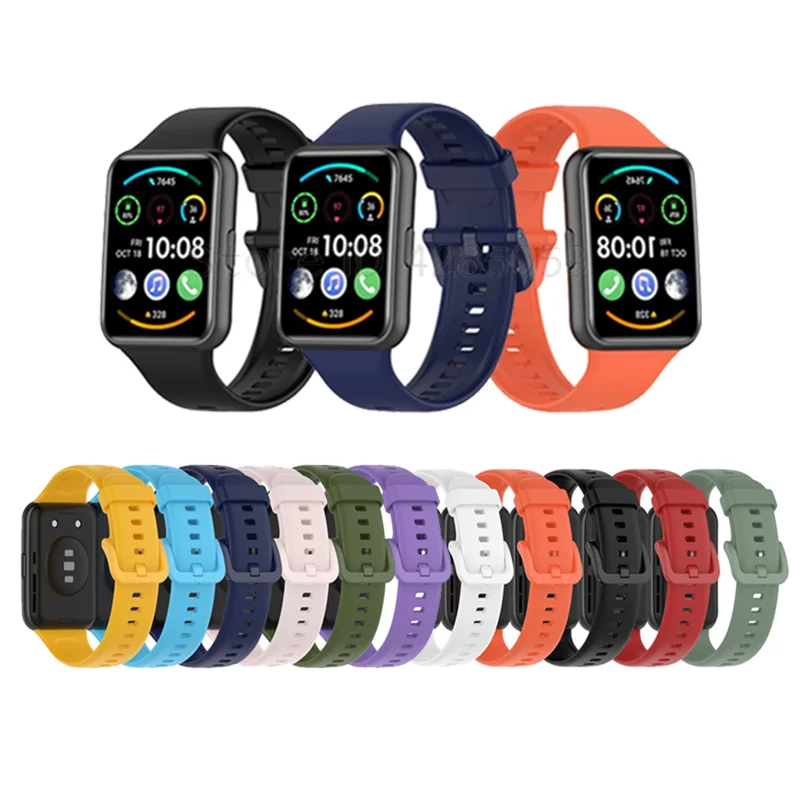 

Ремешок силиконовый для смарт-часов Huawei Watch Fit 2, сменный спортивный браслет для Huawei fit 2 active