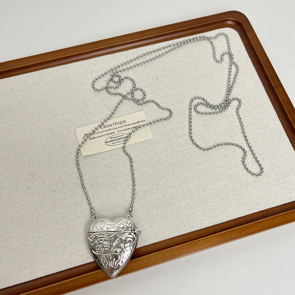 Модная цепочка в форме сердца длинное ожерелье подвески для женщин новинка 2024