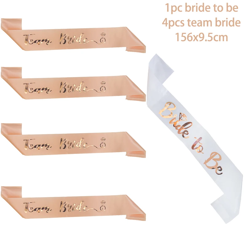 

1set White Rose Gold Bride to Be Satin Sash Unique Bride Bridesmaid Sash for Wedding Bridal Shower Bachelorette Party Supplies