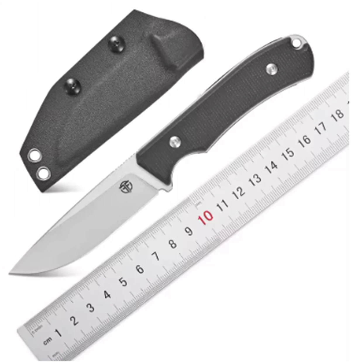 Фото Нож Eafengrow FF114 с фиксированным клинком из стали 14C28N, рукоять из микарты, цельнометаллический, для активного отдыха, кемпинга, работы и выживания №2
