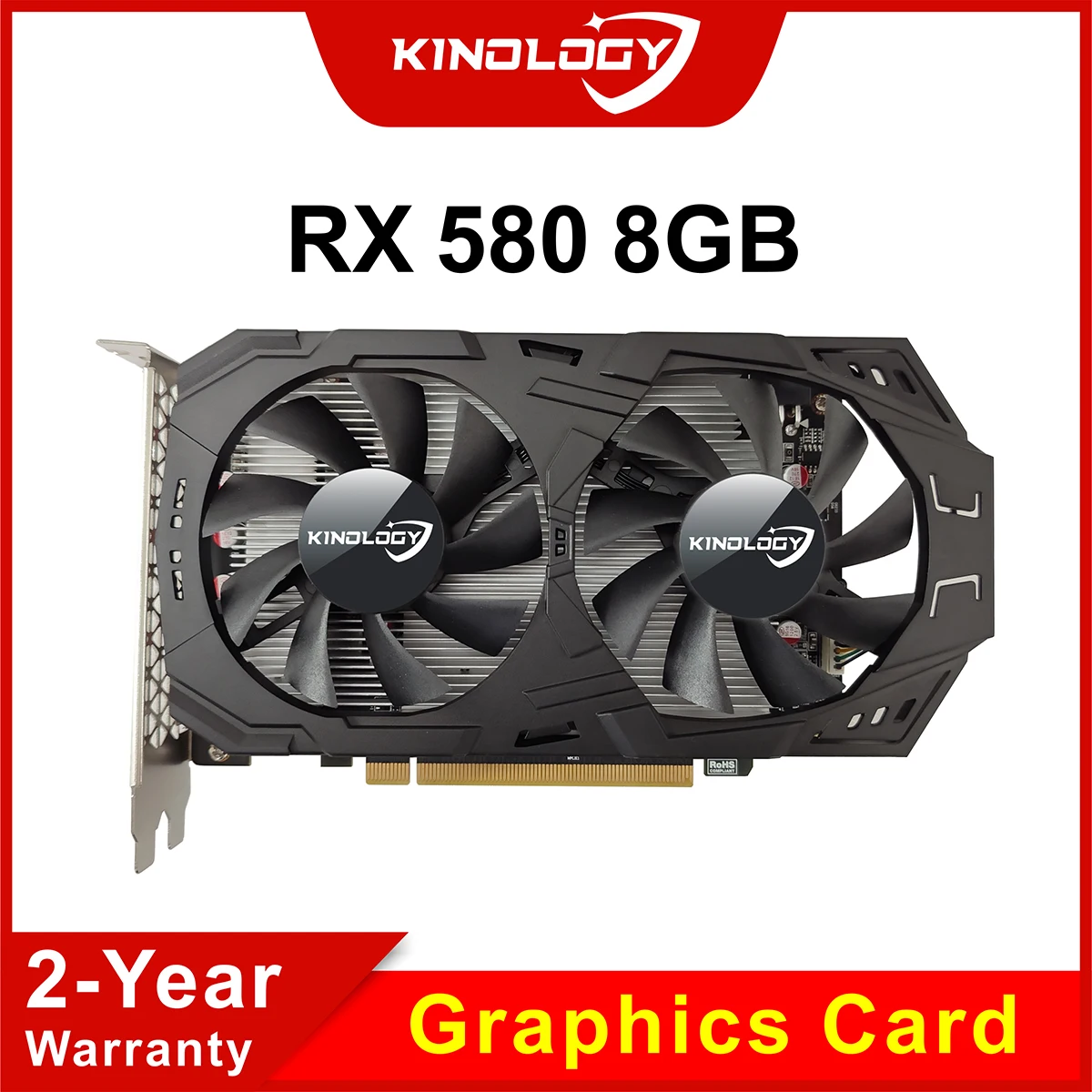 Kinology RX 580 8GB 2048SP Radeon Graphics Card RX588 GPU 8 G Game Video