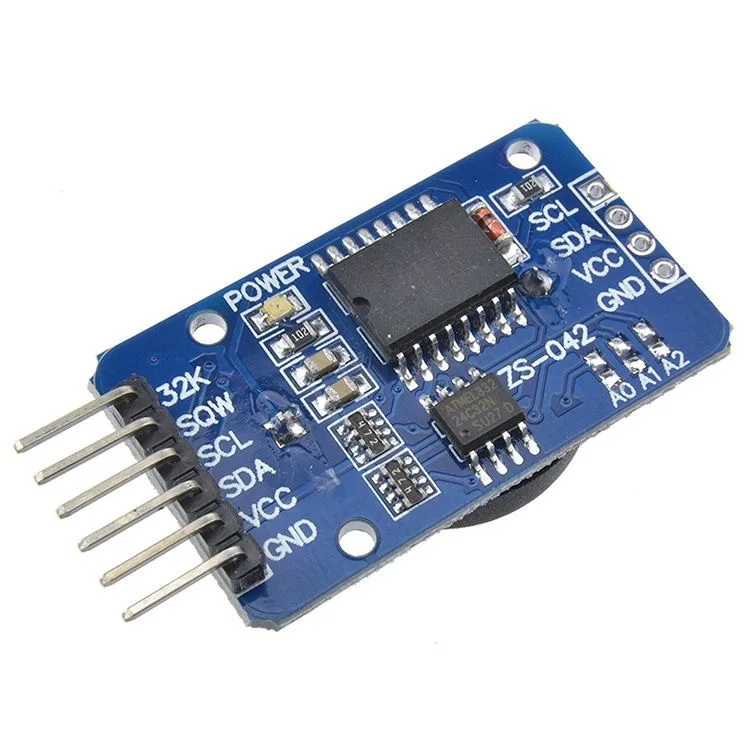 Фото Модуль высокоточного реального времени DS3231 AT24C32 IIC I2C для Arduino Raspberry Pi с памятью для хранения данных №1