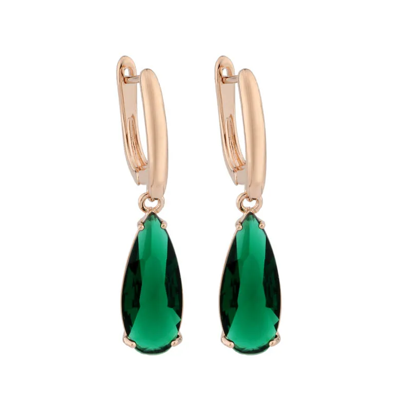 

Earrings 2022 Trend New Classic Water Drop Shape Design Zircon Dangle Earrings Rose Gold Color Fashion Jewelry