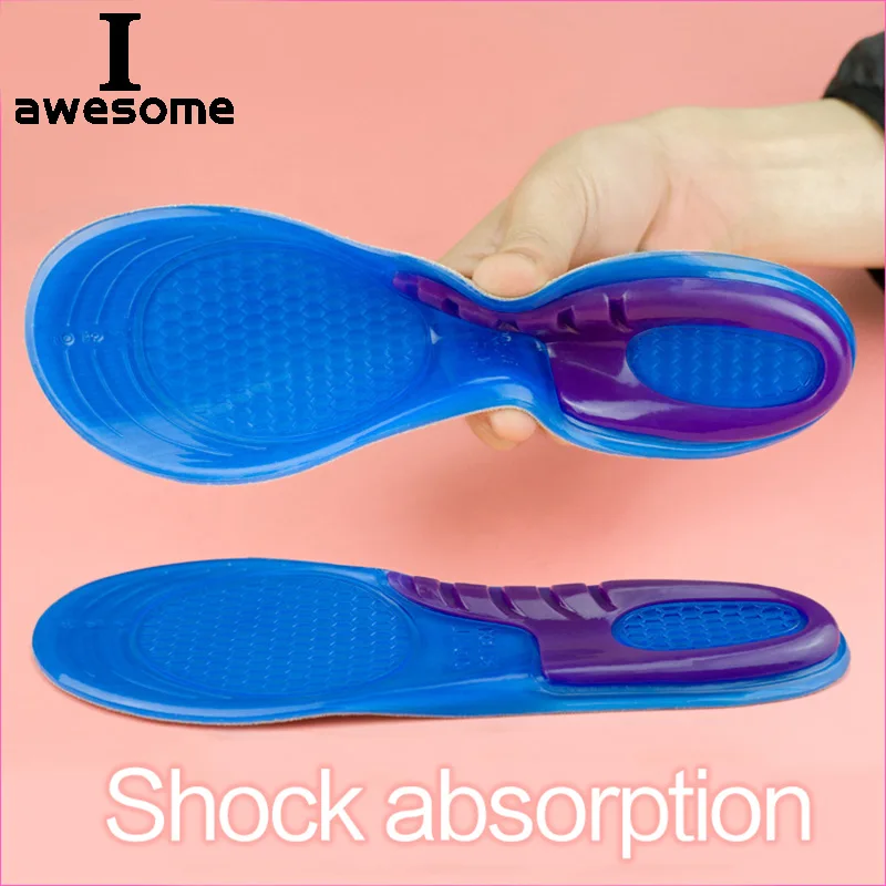 

1 Pair Orthotic Arch Support Massaging Silicone Anti-Slip Gel Foot Care Soft Sport Shoe Insole Pad For Man Women insoles