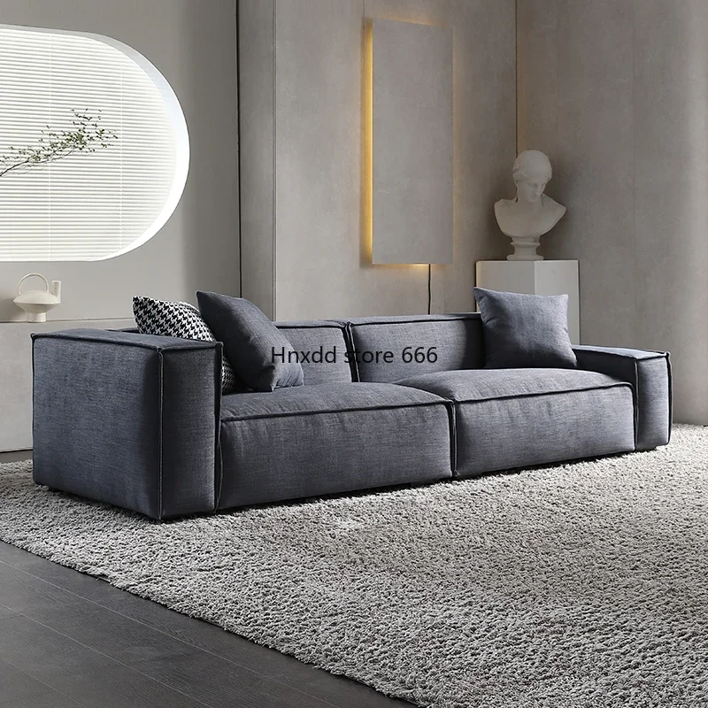 Диван из блоков тофу итальянский минималистичный тканевый диван на трех человек