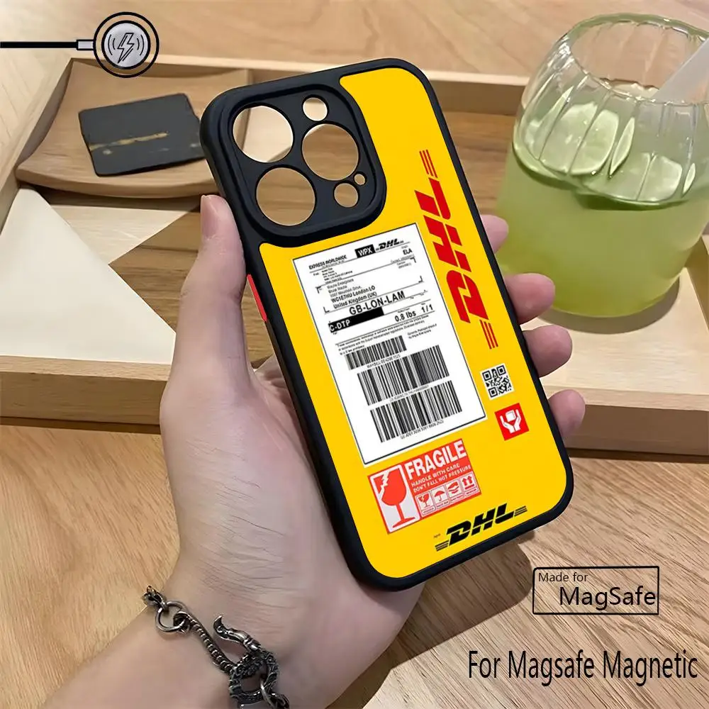 Фото Чехол для телефона DHL Express для Iphone 16 Pro Max 15 Pro 14 Plus 12 13 XR X XS Max, матовый магнитный чехол с беспроводной зарядкой №3