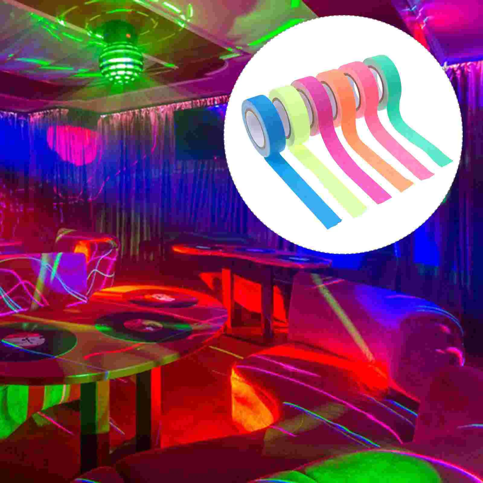 

6 Rolls Fluorescent Tape in The Dark Tape Decorative Tape