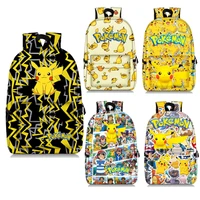 new pokemon cartoon cute backpack high capacity waterproof student school bag pikachu cute printing travel computer bag gifts