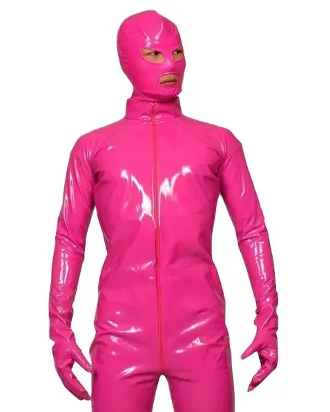 Женские Фетиш-комбинезоны HESEKS из искусственной латекса, костюмы Zentai для му