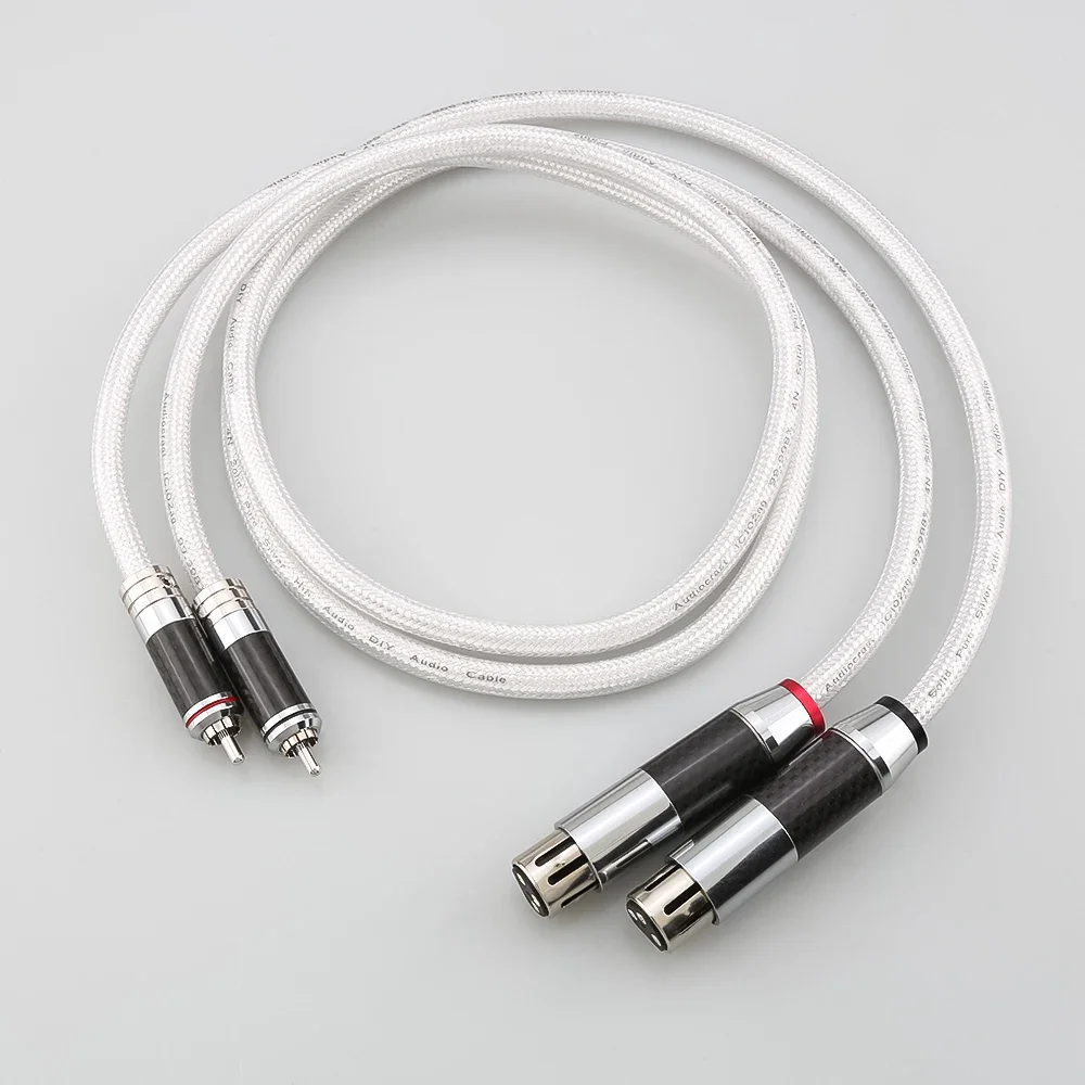 IC102AG 99 998% чистый серебряный кабель из углеродного волокна RCA к XLR Hi-Fi аудио