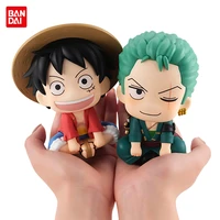 7cm q version anime one piece figure toys luffy roronoa zoro action figural kawaii doll car decoration pvc model kids gifts