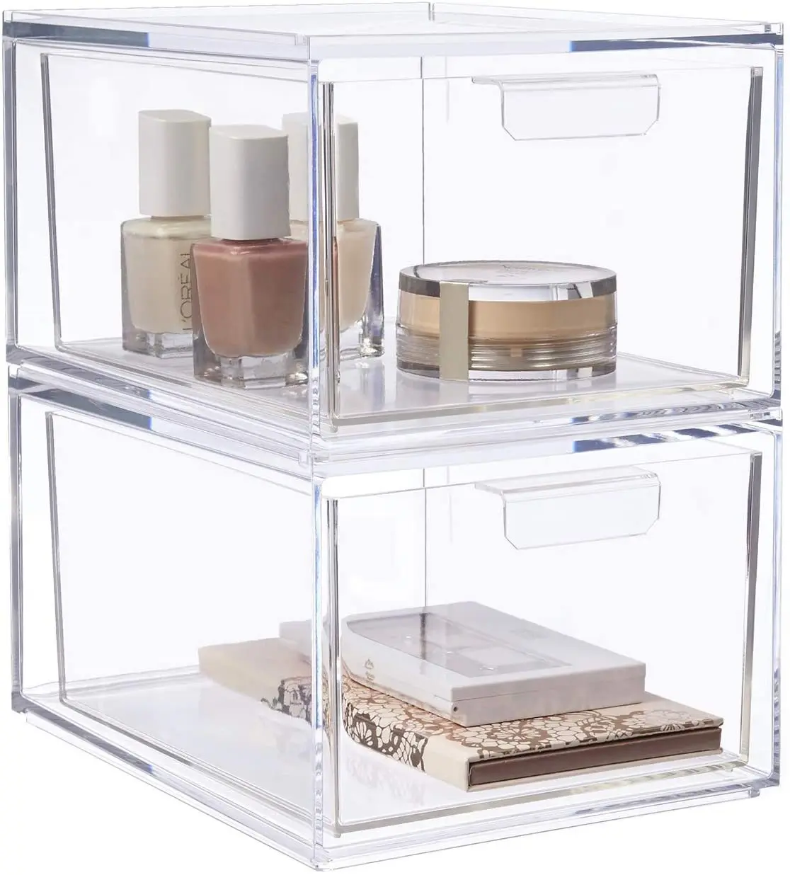 

Transparent Drawer Storage Can Be Stacked, Combination Cosmetics Storage, Sundries, Snacks, Sorted Tabletop Storage Box