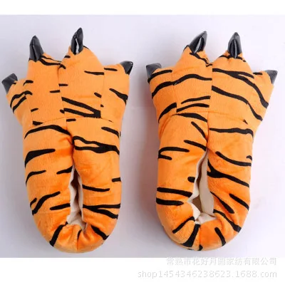 Plush Animal Paw Home Slippers Cartoon Claw Boys Shoes Pajamas Onesies Winter Kids Girls Indoor Shoes Slipper