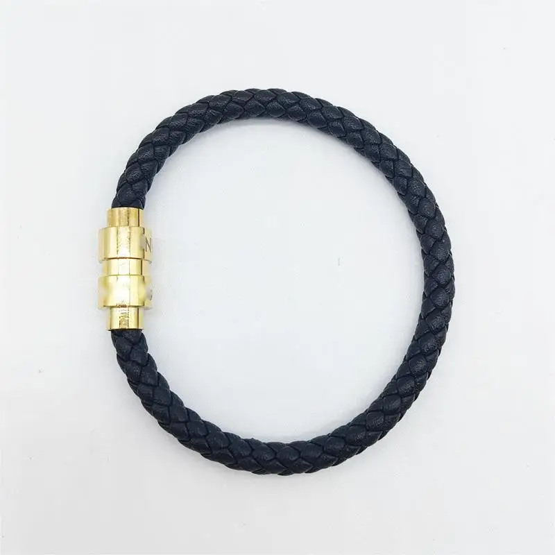 JW71 MB Bracelet Luxury Design Stainless Steel Magnetic Buckle Hand Strap PU Leather