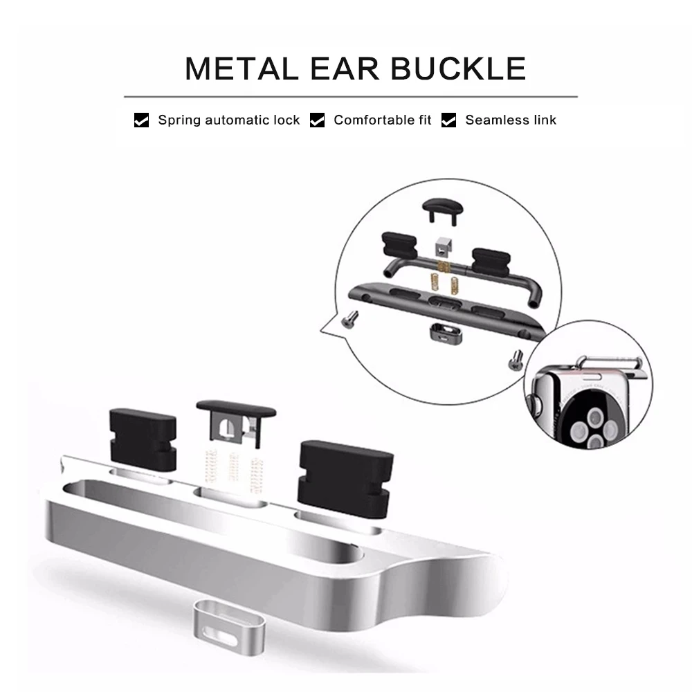 Connector Adapter for Apple Watch Series 6 40mm 49mm Band Connectors for Apple Watch 44mm 45/41mm Stainless Steel 8 7 SE 5 4 3