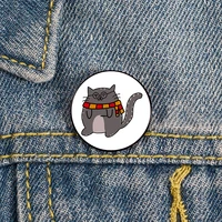 pawwtter with scarf pin custom funny vintage brooches shirt lapel teacher bag cute badge cartoon pins for lover girl friends