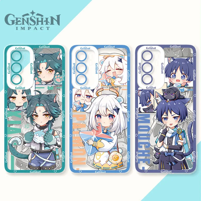 

Мягкий силиконовый чехол Genshin Impact для Xiaomi Redmi Note 12 4G 5G Turbo 11 Pro Plus 12S 11S 10S 9S 10 8 7 6 9 10C K60 K60E, чехол