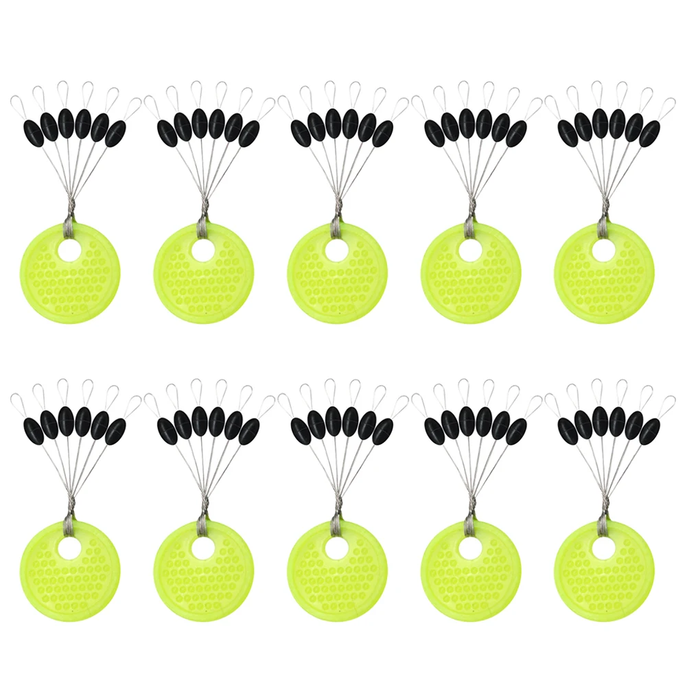 

60pcs 10 Group Set Rubber Space Beans Stopper for Fishing Bait Fish Float Tools Carp Fishing Tackle Accessories