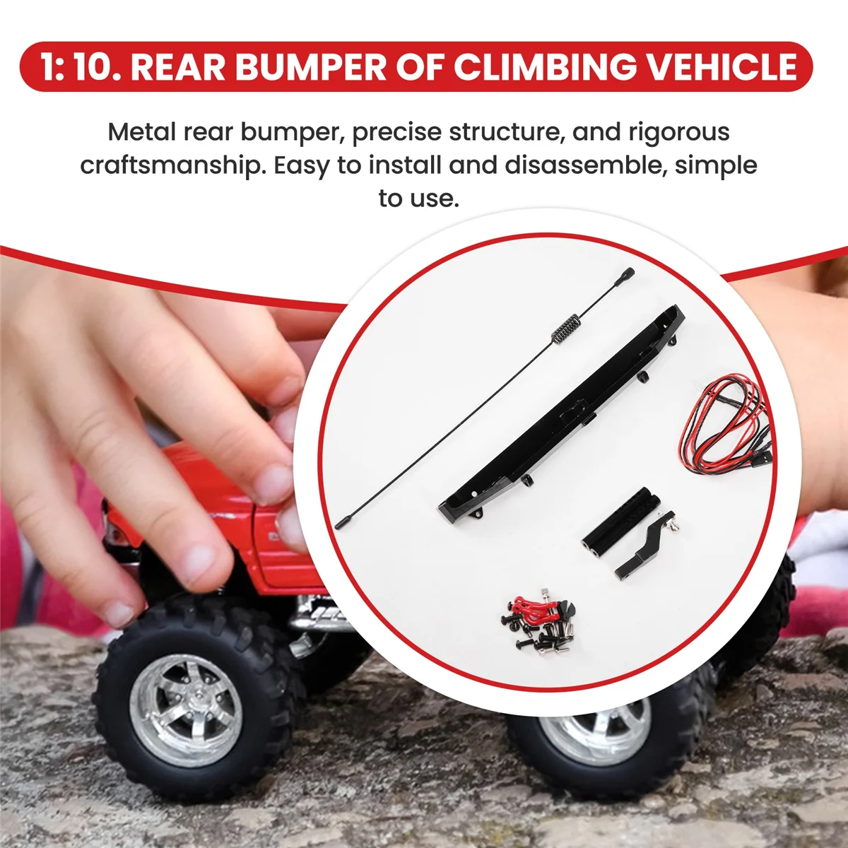 Металлический задний бампер со светодиодной подсветкой хвостовой крючок