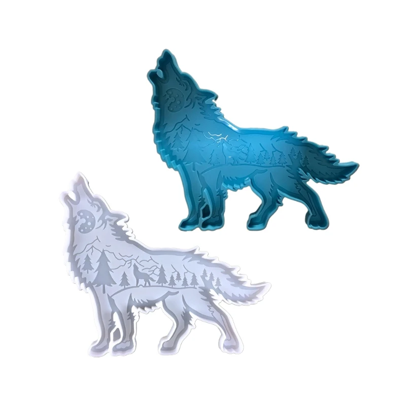 

Wolf Decoration Epoxy Sturdy Mould with Cultural Significance of the Wolf Totem for DIY Resin Home Decor Gothic Wall