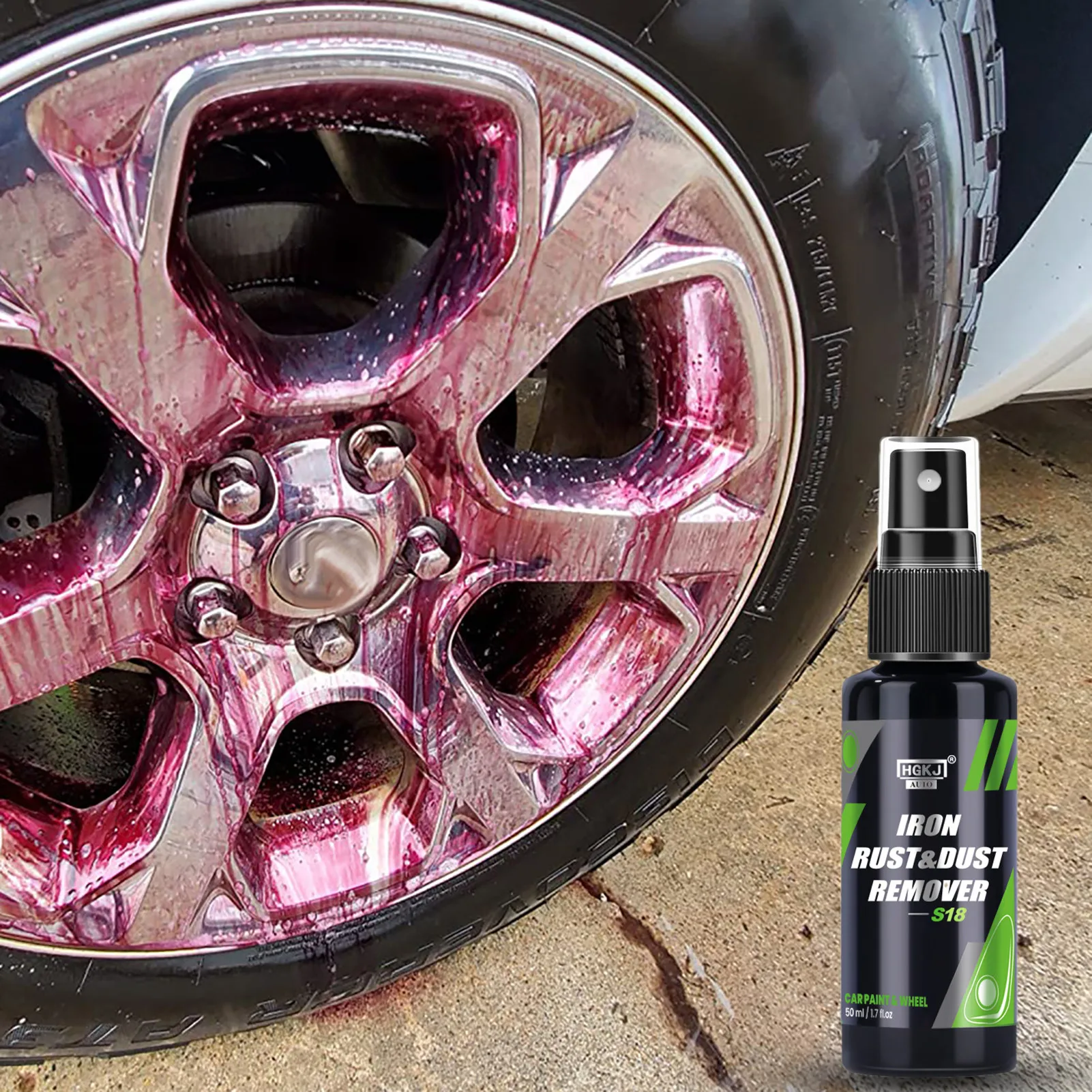 

50/100ML Iron Remover Car Detailing Fallout Rust Remover Spray Decontamination Kit Fallout Decontamination Kit Auto Car Care