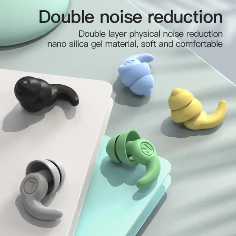 

noise-reducing earplugs silicone soundproof anti-noise mute sleep student dormitory industrial swimming bath waterproof earplugs