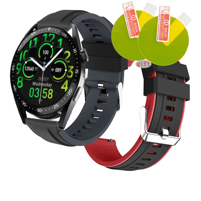 

Soft Silicone Strap For HW28 SmartWatch Band Replaceable Sport Belt HW3 pro Smart Watch Screen Protector