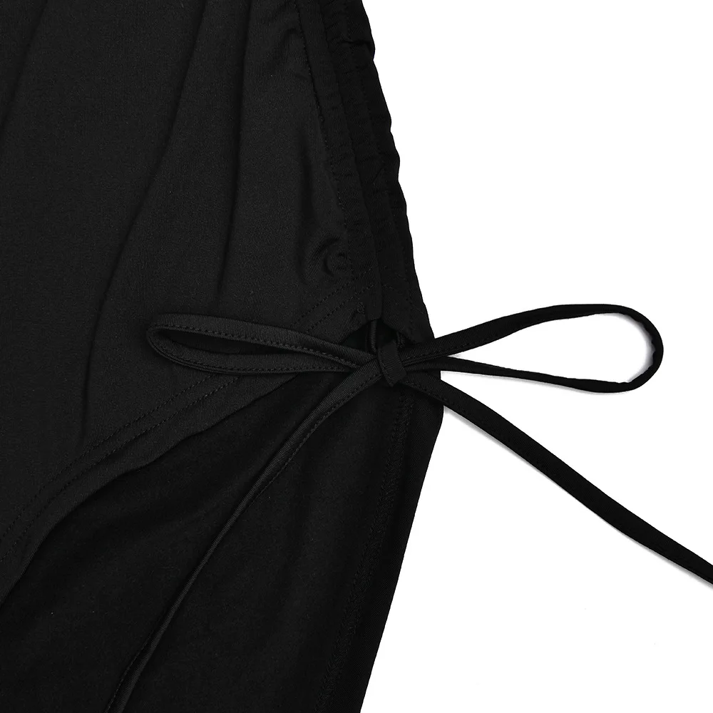 Платье для беременных на одно плечо с рюшами и высоким разрезом сбоку без рукавов