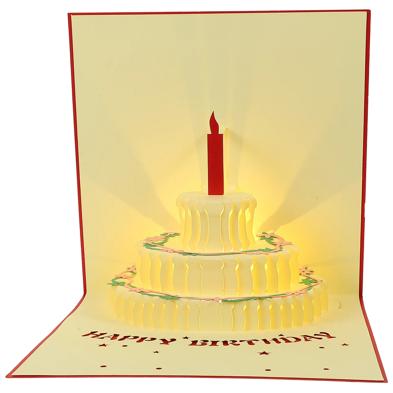 

Happy Birthday Gift Music Greeting Card Cards Cake Glowing Musical Light Party Favors Dad