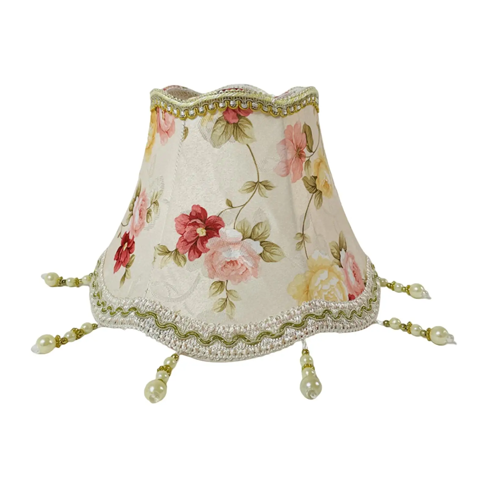

Lamp Shade with Fringe Vintage Style E27 Light Socket Decorative Table Lamp Cover Fabric Lampshade for Hotel Home Living Room