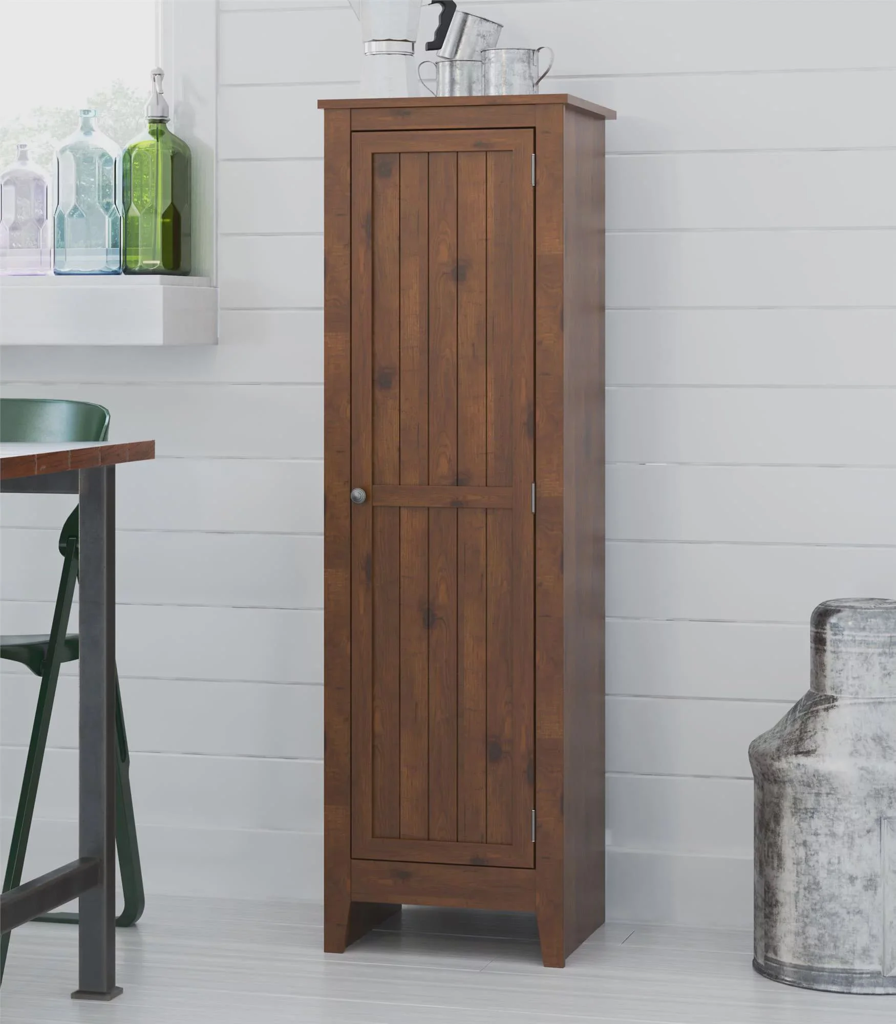 

Milford Single Door Storage Pantry Cabinet, Old Fashioned Pine