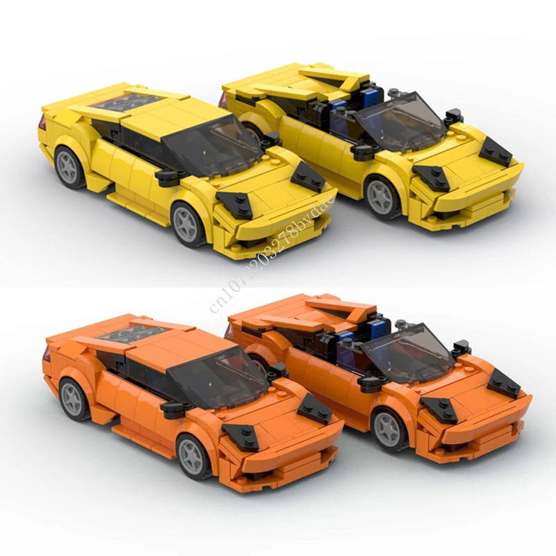 

334 шт., Детский конструктор MOC Speed Champion, две двери, два сиденья