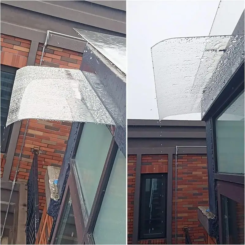 Изогнутый наружный тент для входной двери, матовый поликарбонатный чехол, защита от дождя и снега, садовый навес для окон, палубы, балкона