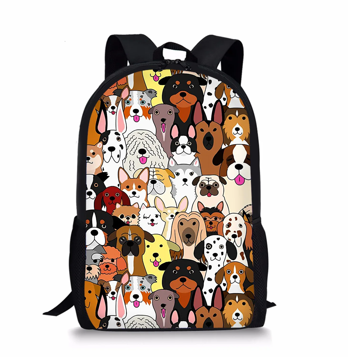Cat Print Backpack Portable Casual Outdoor Travel Children's Knapsack Durable Large Capacity School Bags for Girls Boys