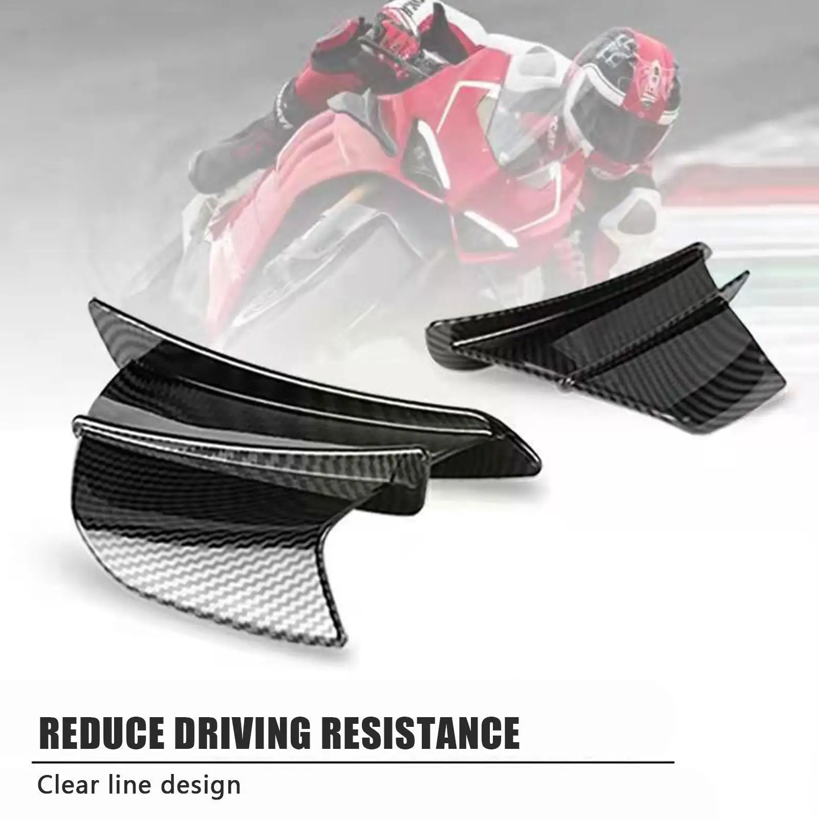 

Универсальные обновленные Запчасти для мотоциклов, комплект аэродинамических крыльев, спойлер для скутеров Yamaha Kawasaki Honda H2/H2R Y6N4
